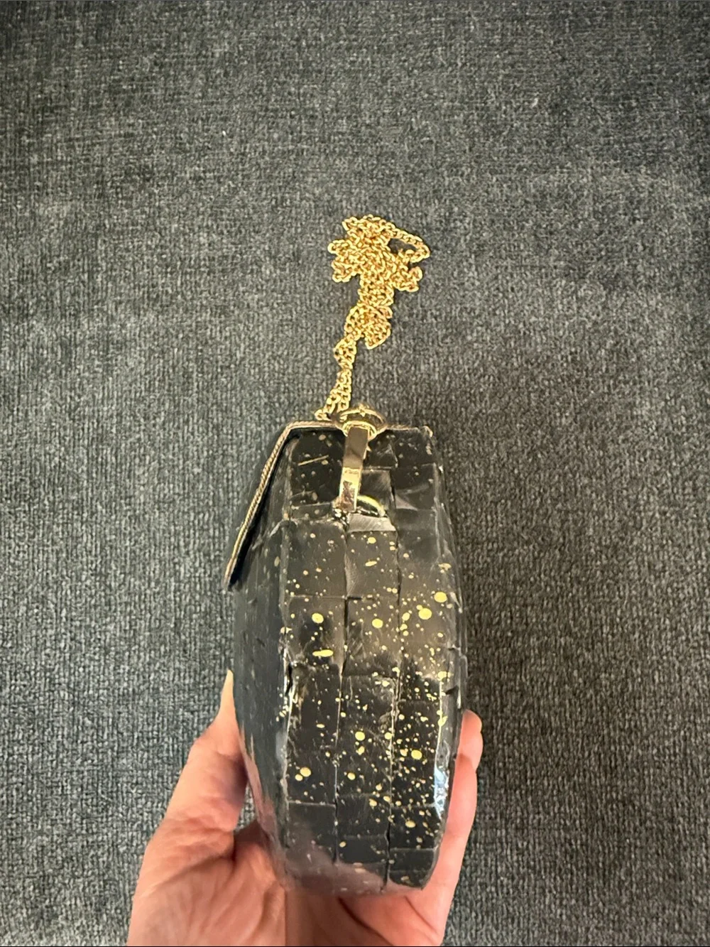RAMLA Black/Gold Speckled Shoulder Bag